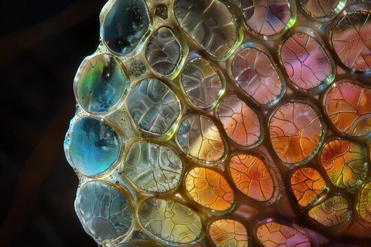 Microscopic cross section of a butterfly egg.