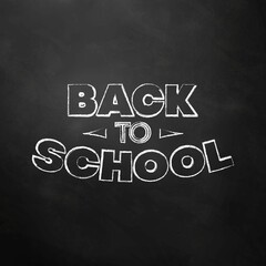 Typographic back school chalkboard design