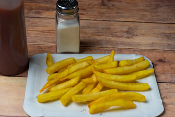 french fries with ketchup