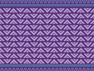 Ikat geometric seamless pattern with purple background