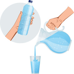 Descubra a essência da hidratação com nossa coleção de água potável, água potável e água mineral. Cada imagem capta a pureza e a vitalidade da água, recurso indispensável à vida