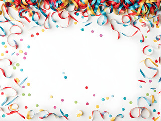Abstract background composed of colorful ribbons and floral fragments, holiday celebrations, wedding invitations, leaving space for text