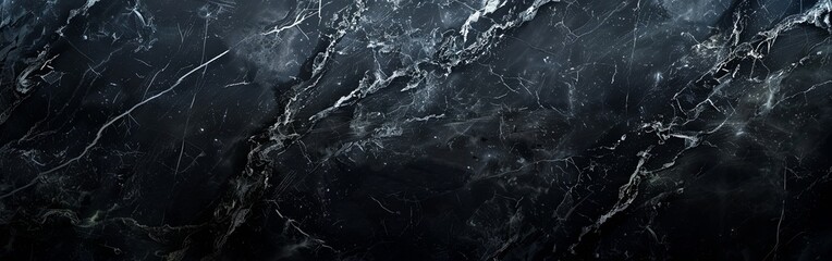 Obraz premium Sophisticated Luxury of Black Marble with White Veining