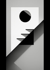minimalistic art, black and white, geometric