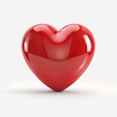 a red heart shaped object on a white background