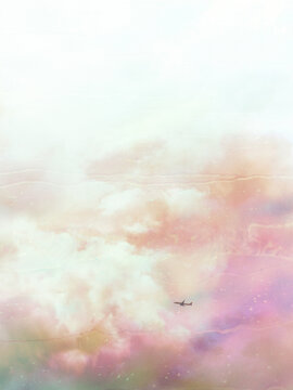 clouds and airplane