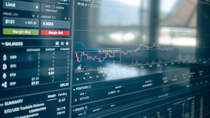 Fototapeta premium stock market chart