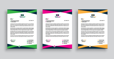 Corporate letterhead template design.