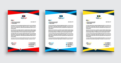 Corporate letterhead template design.