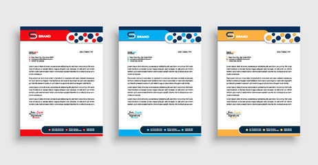 Corporate letterhead template design.