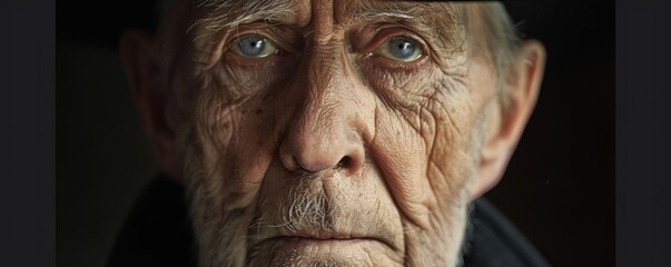 close up of an elegant 70 year old english man