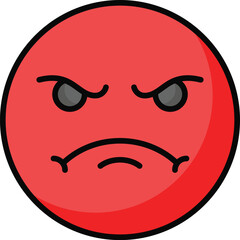 Have a look at this amazing icon of angry emoji, premium vector
