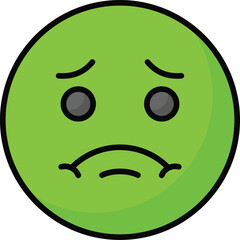 Creative icon of sick emoji, ready to use in website and mobile apps