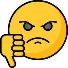 Disgusted emoji vector design, customizable unique vector
