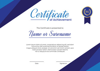 Editable Modern Elegant Certificate Template. Certificate Template with Flat Design