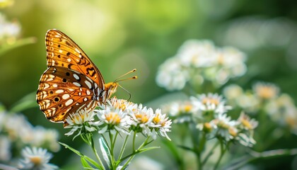 Obraz na płótnie Canvas Monarch butterfly on a flower.