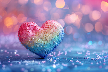 Fototapeta premium Pride Month, LGBTQ Greeting Card Background, Generative AI