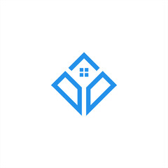 logo design letter o and o, building, roof design, window, building
