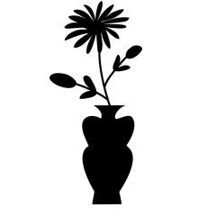 flower vase silhouette
