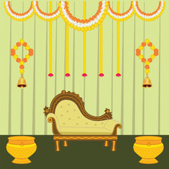 Indian Wedding Marriage celebration decoration and stage setup design