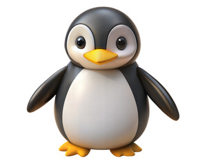 Fototapeta premium Adorable 3D rendered penguin with a cheerful expression