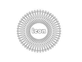 guilloche rosette isolated on white