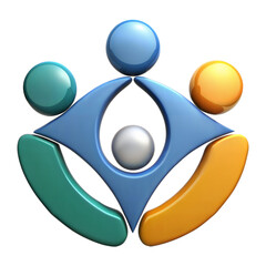 Colorful abstract design with interconnected orbs and loops