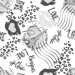 black and white geometrical pattern digital short design  