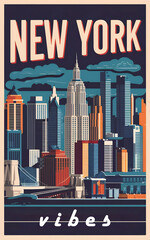 New York poster design - obrazy, fototapety, plakaty