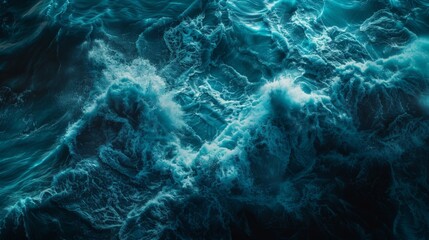 Fototapeta na wymiar Majestic Deep Blue Ocean Waves Texture