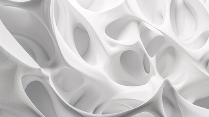 Abstract 3d rendering of wavy surface. Futuristic background with dynamic waves.