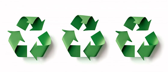 Obraz premium Recycling origami banners set. Vector illustration for your design