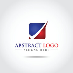 Abstract Correct icon logo template. Vector illustrator