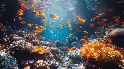 Underwater World: Dive into the underwater world, capturing marine life and coral reefs.