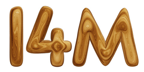 Wooden 14m for followers and subscribers celebration