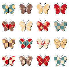 scrapbook butterflies on white background art decor sewing design objects	
