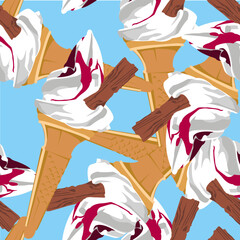 Obraz premium Whippy Flake 99 Seamless Repeating Pattern