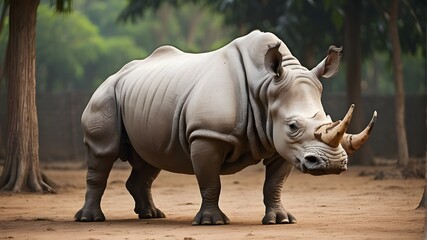 The Indian Subcontinent is home to the native rhinoceros species, Rhinoceros unicornis.
