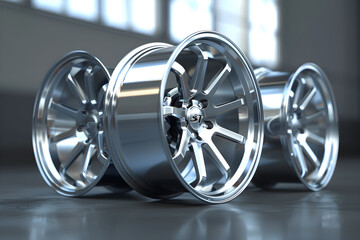 Captivating Display of Gleaming SXT Car Rims Flaunting a Sophisticated Design