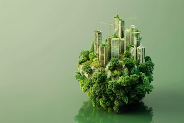 Environmentally friendly sustainable development concept 