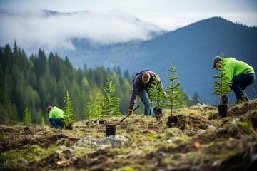 Planting new trees planting new trees open area mountain conifer trees 11