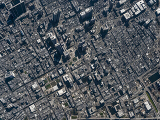 Aerial images of urban skyline, urban scenery, satellite captured cities