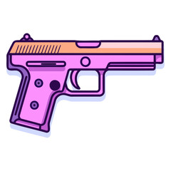 Vector icon of a toy gun, designed with child friendly features, suitable for playful and imaginative designs.
