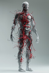 Human vascular system, 3d illustration
