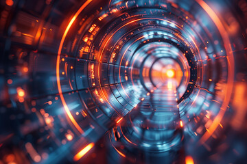 Obraz premium Abstract technology background, 3d illustration