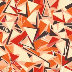 Abstract Geometric Shapes in Warm Tones Background