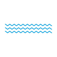 Wave line icon. Water sign. Sea and ocean logo. Flat icon wave. water line art icon for apps and websites. Vector illustration. Eps file 112.