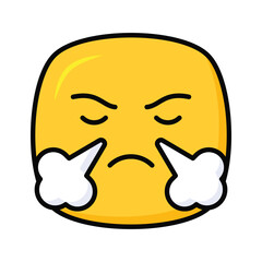 Have a look at this creative icon of frustrated emoji, trendy style vector