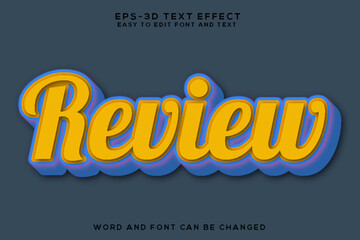 Review 3d text