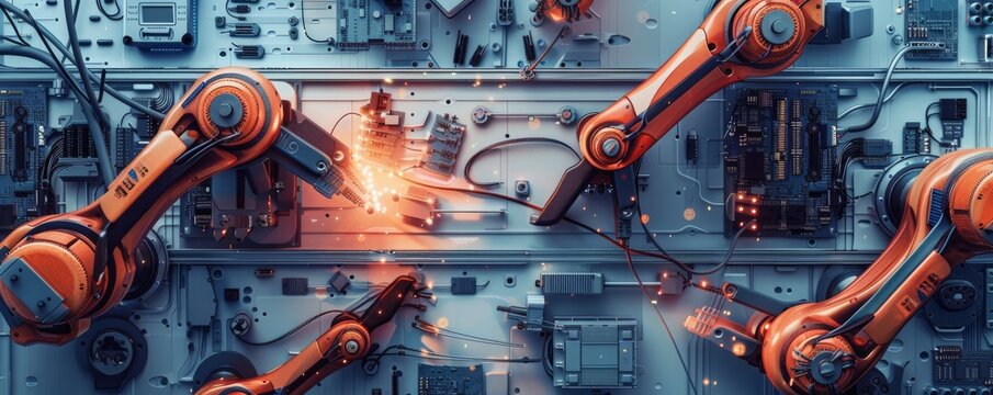 Advanced robotics technology at work in electronics manufacturing